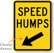 Speed Humps Sign with Arrow