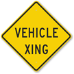 Vehicle Xing Sign