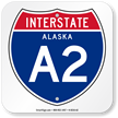 Alaska Interstate A-2 Sign