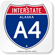 Alaska Interstate A 4 Sign