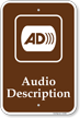 Audio Description Campground Sign With Symbol