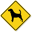 Beagle Symbol Guard Dog Sign