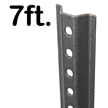 Standard U Channel Black Sign Post   7' tall