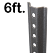 Black Standard U Channel Sign Post   6' tall