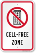 Cell phone Free Zone With Symbol Sign