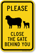 Close The Gate Behind You, Sheep and Lamb Symbol Sign