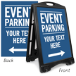 Custom Event Parking Sign Insert, Directional Arrows