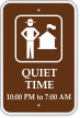 Customizable Quiet Time Ranger Station Campground Sign