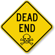 Dead End Diamond shaped Traffic Sign