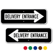 Delivery Entrance Directional Arrow Sign