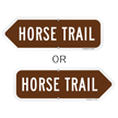 Directional Horse Trail Sign For Campground