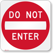 Red Do Not Enter Traffic Sign