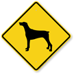 Doberman Symbol Guard Dog Sign