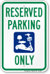 Electric Cart Only Reserved Parking Sign