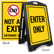 Enter Only And Not An Exit A Frame Portable Sidewalk Sign