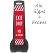 Exit Only No Re Entry Lotboss Portable Sign Kit