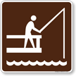 Fishing Pier Symbol Sign For Campsite