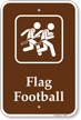 Flag Football Campground Sign With Symbol