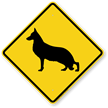 German Shepherd Symbol Guard Dog Sign