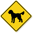 Golden Doodle Symbol Guard Dog Sign