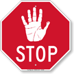 Hand Symbol Stop Sign