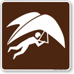 Hang Glider Symbol Sign For Campsite