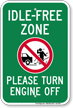 Idle-Free Zone, Turn Engine Off Sign