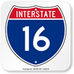 Interstate 16 (I-16)Sign