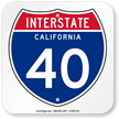 California Interstate 40 Sign