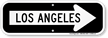 Los Angeles City Traffic Direction Sign
