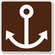 Marine Recreation Area Symbol Sign For Campsite