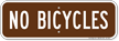 No Bicycles on Campground Sign
