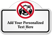 No Texting Custom Dome Top Sign