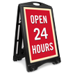 Open 24 Hours Portable A-Frame Sidewalk Sign Kit