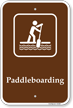 Paddleboarding Campground Sign With Symbol