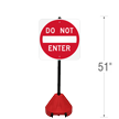 Do Not Enter, 48in Portable Sign Holder Kit