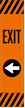 Reflective "Exit" Left Arrow Label