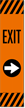 Reflective "Exit" Right Arrow Label