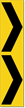 Reflective Yellow Black Chevron Label