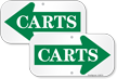 Carts Golf Course Directional Sign