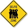 Selfie Zone Diamond Crossing Sign