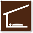 Shelter (Sleeping) Symbol Sign For Campsite
