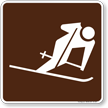 Skiing (Downhill) Symbol Sign For Campsite