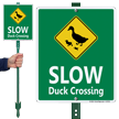 Duck Crossing Slow Sign
