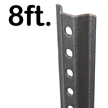 Standard U Channel Sign Black Post   8' tall