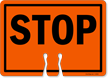 STOP Cone Top Warning Sign