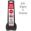 Stop Do Not Enter or Block Driveway LotBoss Portable Kit
