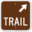 Trail Up Arrow Pointing Right Campground Sign
