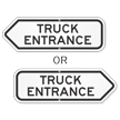 Truck Entrance Parking Lot Sign