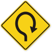 Right Hairpin Curved Driveway Symbol Sign